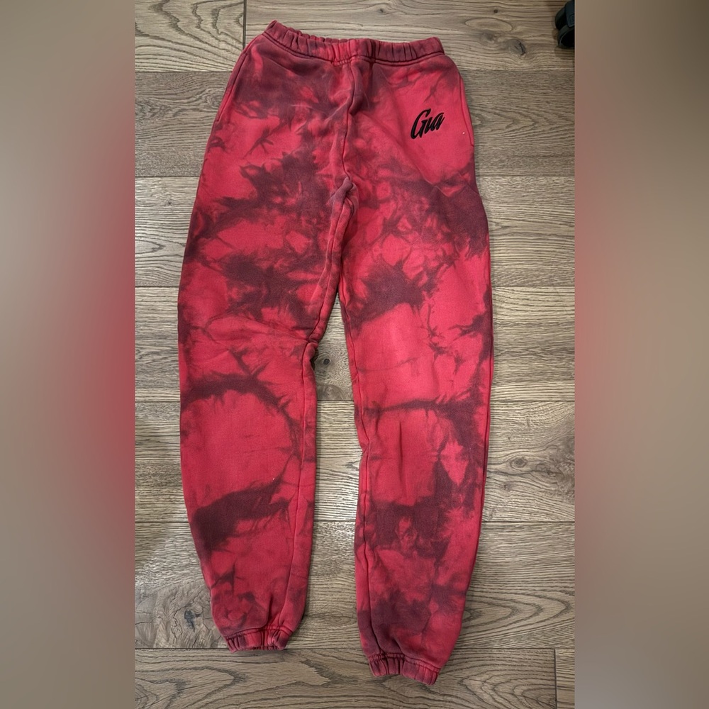 I.AM.GIA Red and Black Tie-Dye Joggers